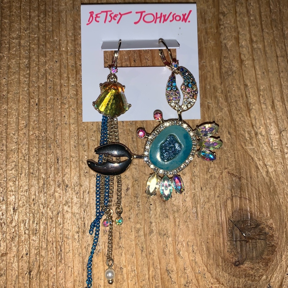 Betsey Johnson ocean-themed dangling earrings